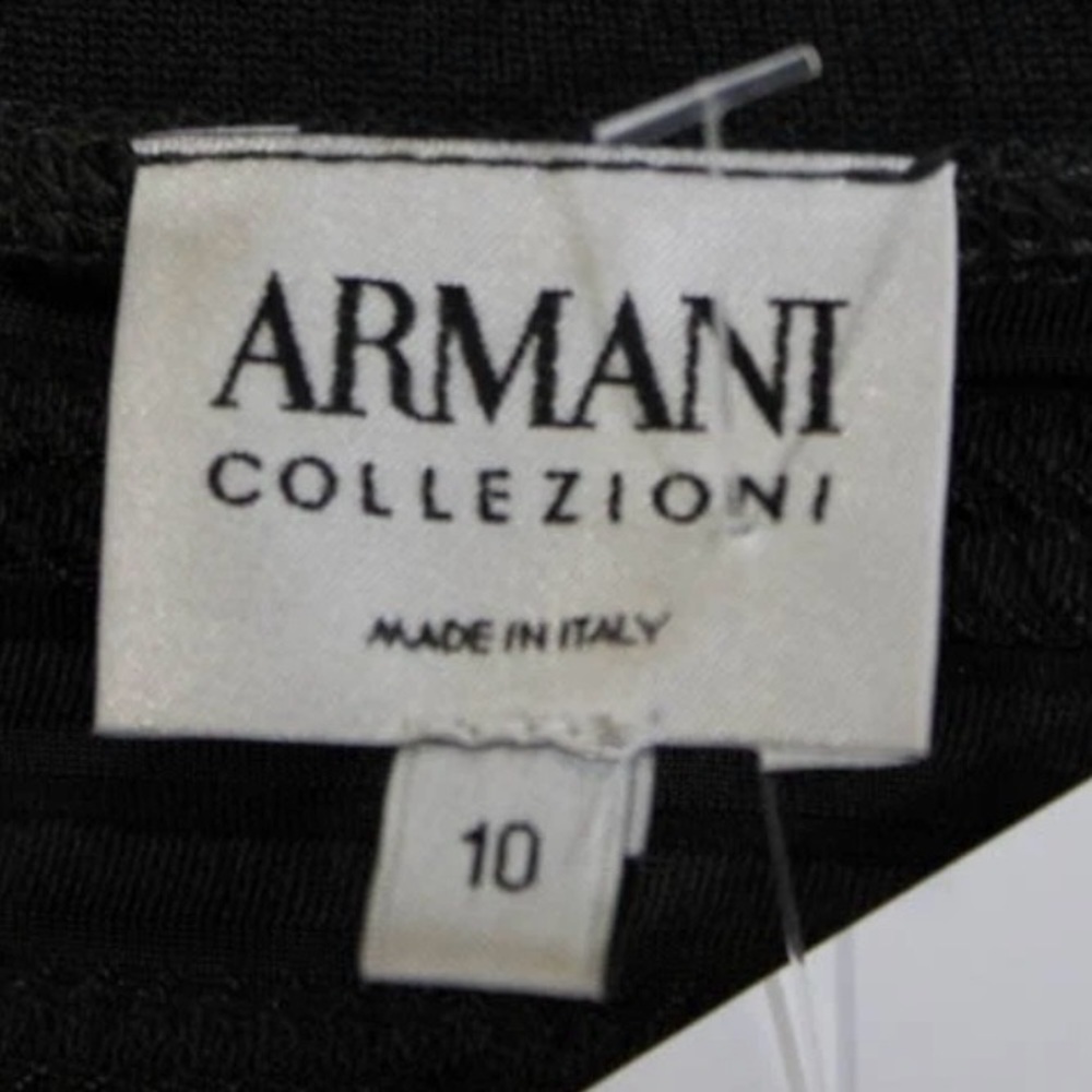 Armani Collezioni Dark Brown Sheer Striped Sleeveless Top Size 10 - Picture 5 of 6